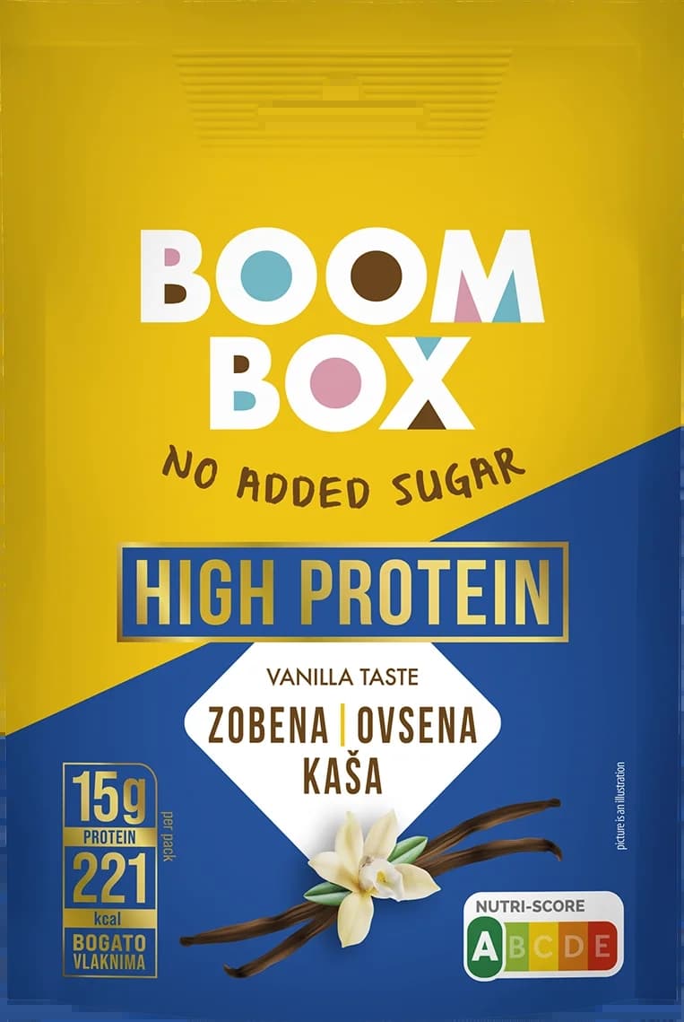OVSENA KAŠA PROTEIN VANILA 60G BOOM BOX-slika