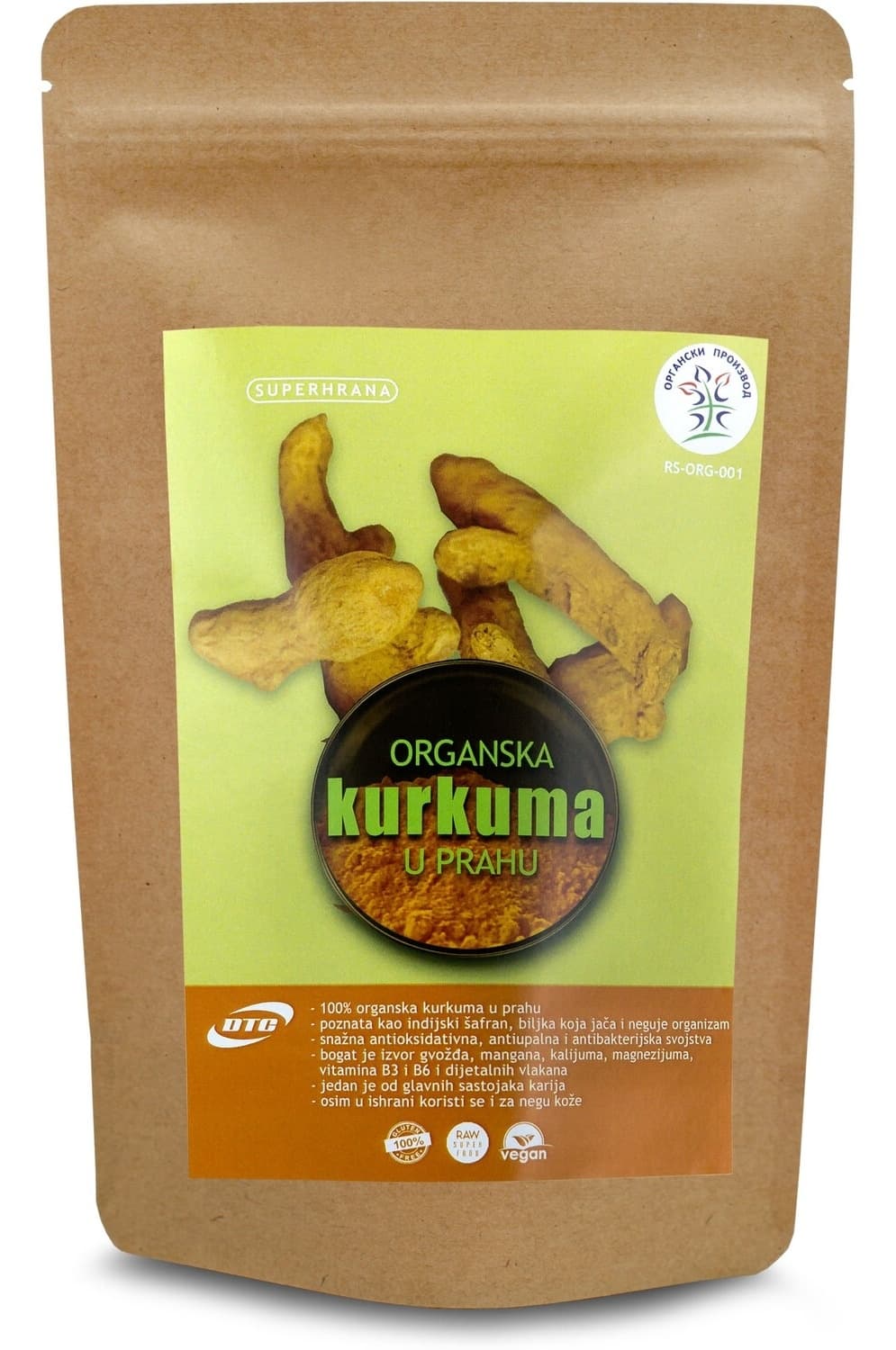 DTC organska kurkuma u prahu 1kg-slika