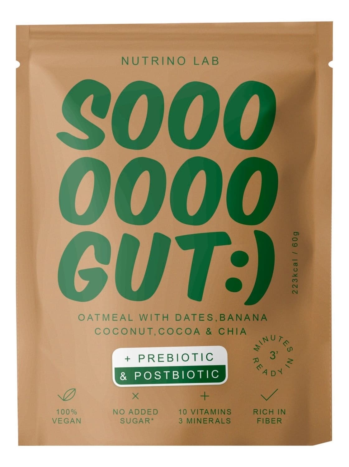 NUTRINO Lab ovsena kaša So gut banana i kokos 60g-slika