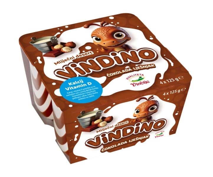 Puding VINDINO lešnik čokolada 4x125g-slika