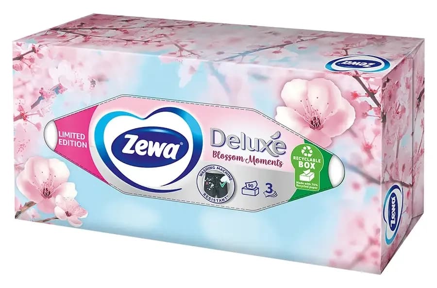 Papirne maramice ZEWA deluxe design kutija 90kom-slika