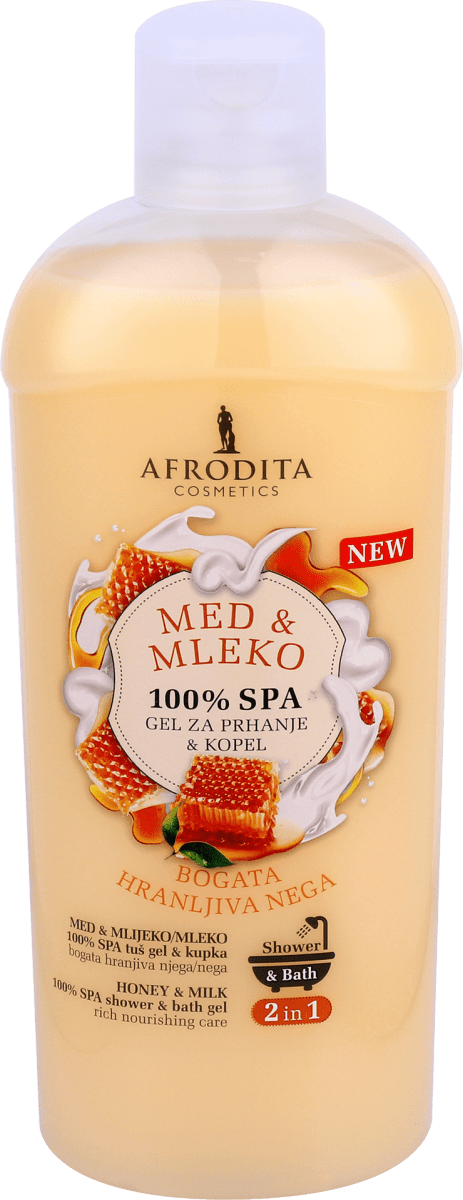 GEL TUŠ AFRODITA MED&MLEKO 1L-slika