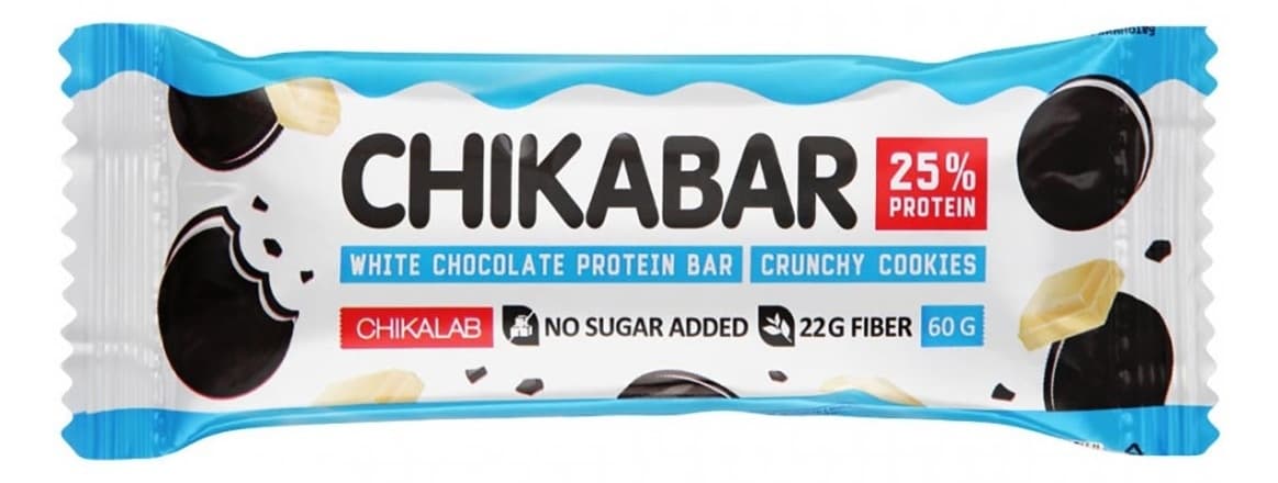 Proteinski bar CHIKALAB Chikabar crunchy cookies 60g-slika