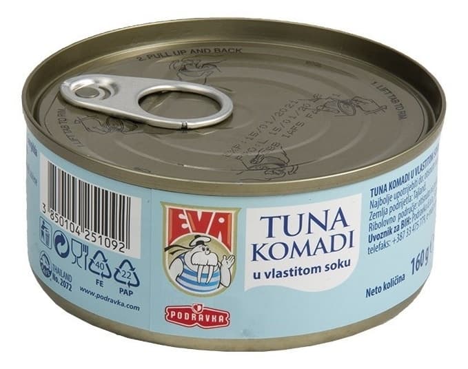 Tunjevina EVA komadi u sopstvenom soku 160g-slika
