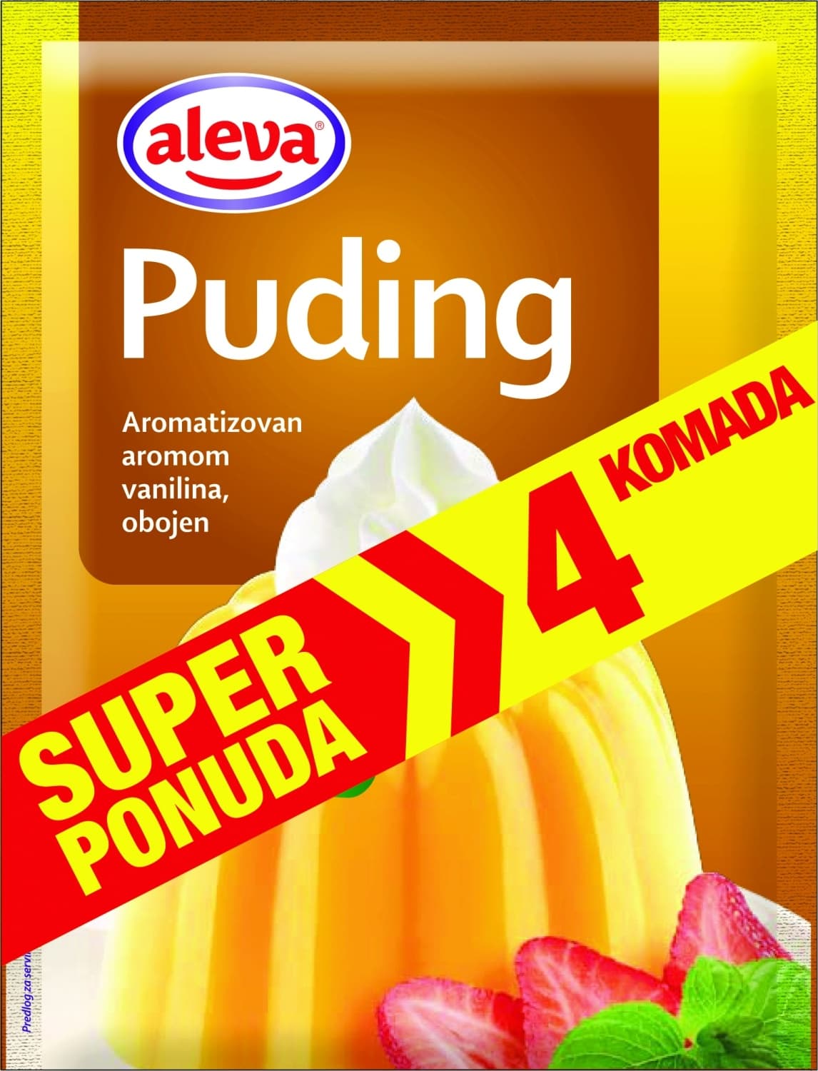 PUDING VANILA SUPER PON 4X40G ALEVA-slika