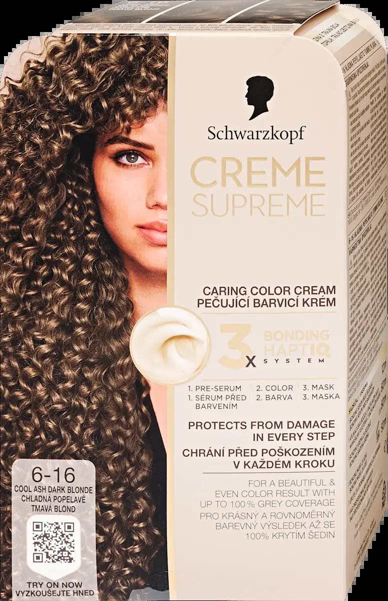 SCHWARZKOPF Creme Supreme farba za kosu 6-16 cool ash blonde-slika
