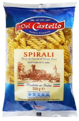 Testenina Spirali Del Castello 500g-slika