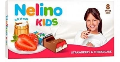 Čokolada NELINO mlečna kids jagoda i cheesecake 100g-slika