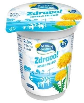 Kiselo mleko 2.8%mm Zdravo casa 180g-slika