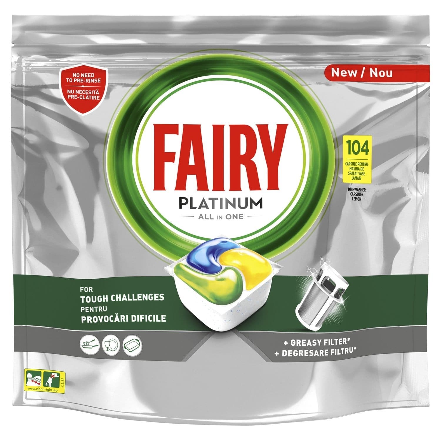 Tablete za sud. Fairy Platinum 104kom-slika