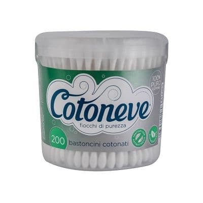 COTONEVE 200 biorazgradivih stapica za usi sa papirnom drskom-slika