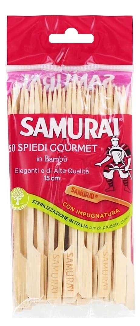 Štapići za ražnjiće od bambusa SAMURAI 15cm 50kom-slika