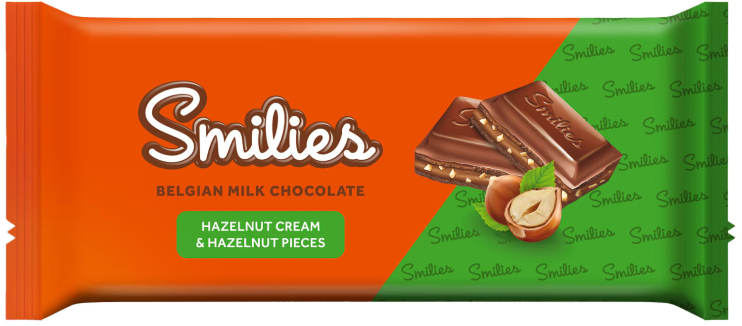 Cokolada komadici lesnika Smilies 98g-slika