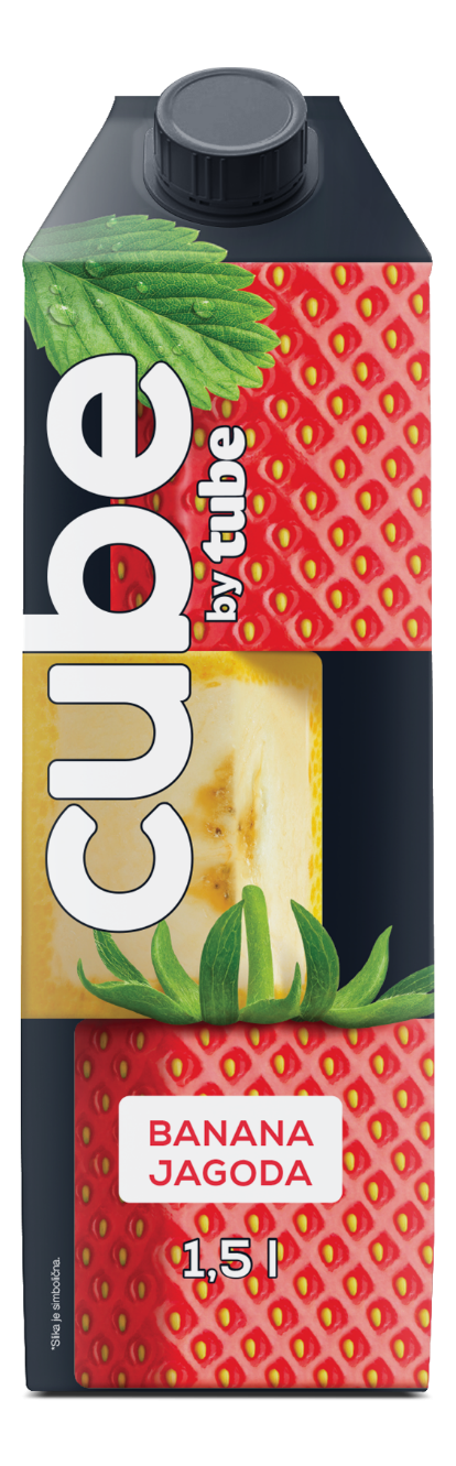 Voćni sok CUBE By Tube banana jagoda 1,5l-slika