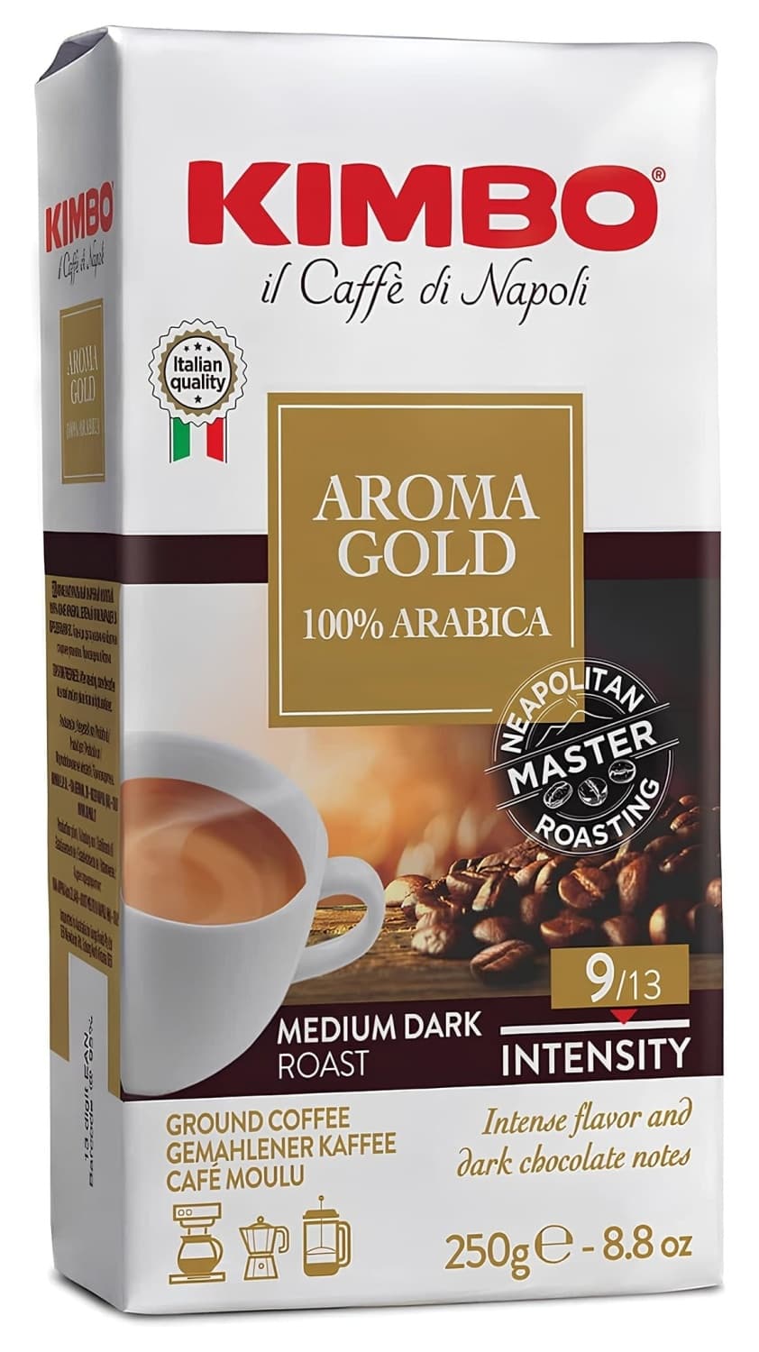 Espresso kafa KIMBO Aroma gold mlevena 250g-slika