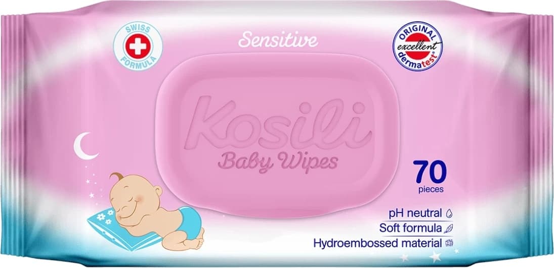 Vlažne maramice KOSILI roze 70kom-slika
