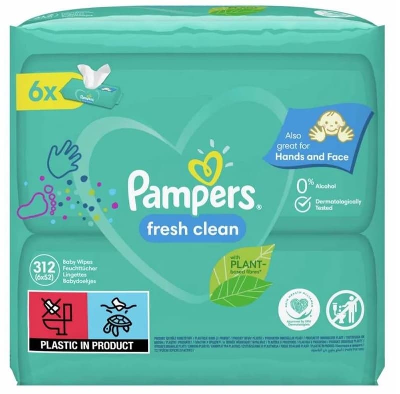 Vlazne maramice Fresh 6x52kom Pampers-slika