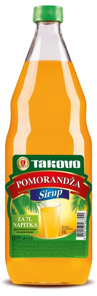 Sok sirup TAKOVO pomorandža 1l-slika