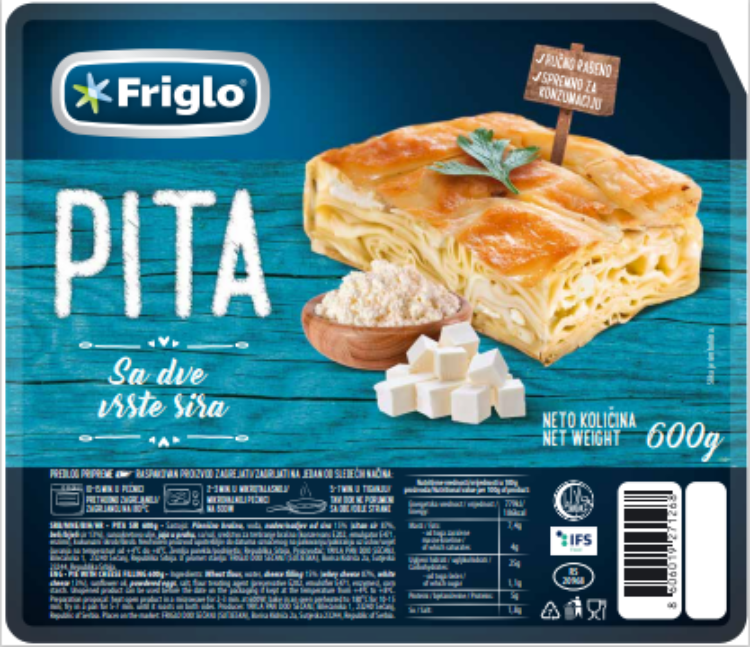 FRIGLO pita sa sirom 600g-slika
