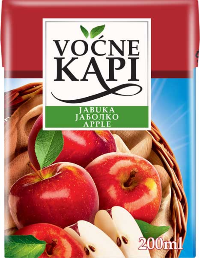 Sok VOĆNE KAPI jabuka 200ml-slika
