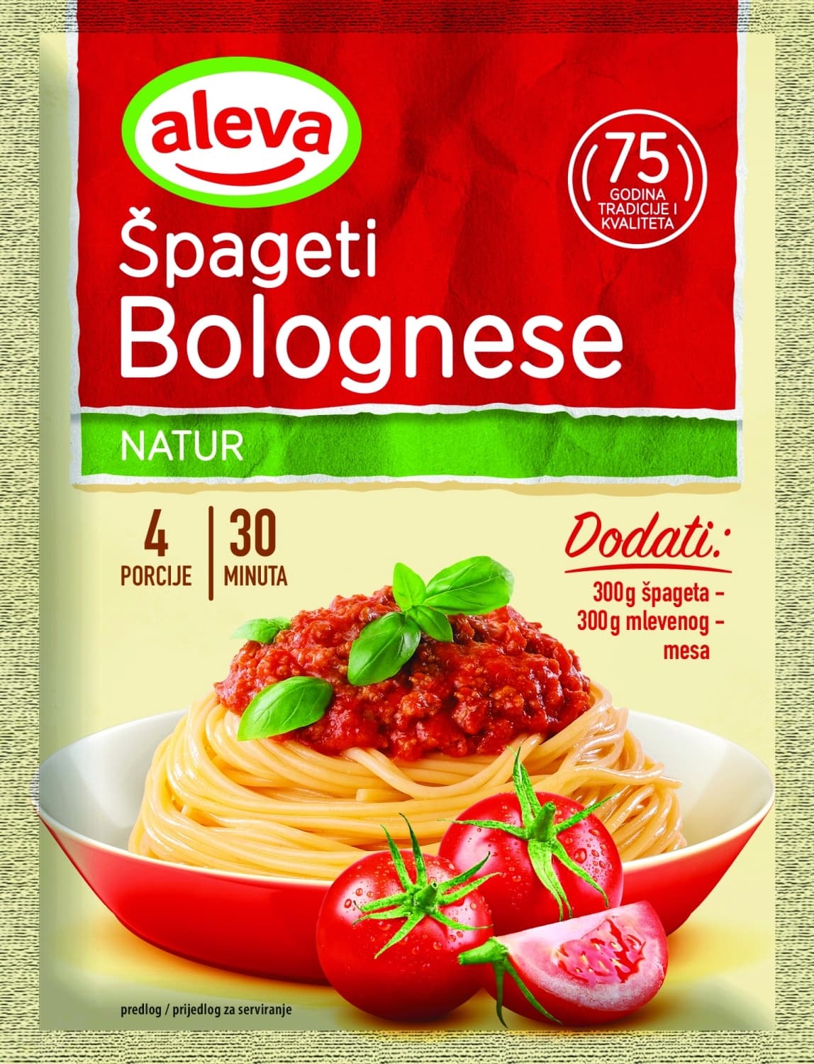 Dodatak ALEVA za špagete Bolognese 59g-slika