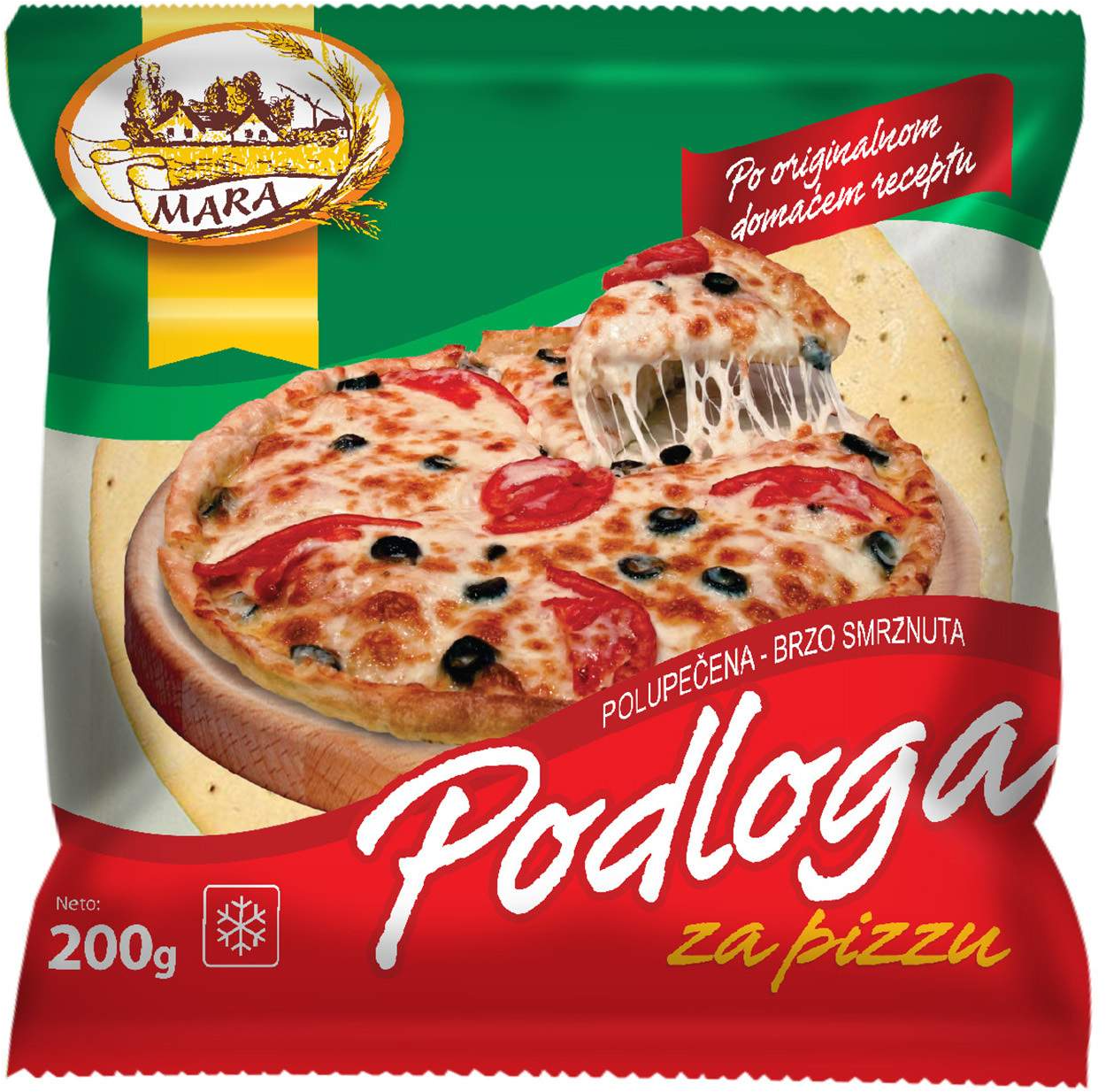 PODLOGA ZA PIZZU SMRZ 200G MARA-slika