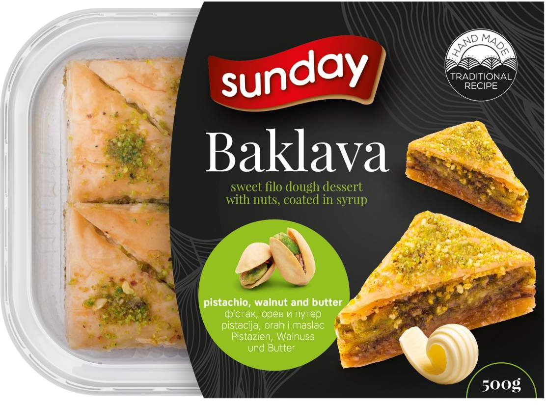 SUNDAY Baklava pistaći i puter 500g-slika