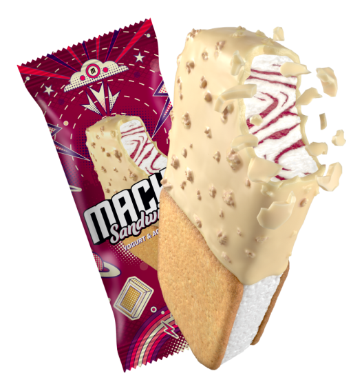 SLADOLED FRIKOM MACHO 88G SANDWICH YOGURTACAI BERRY-slika