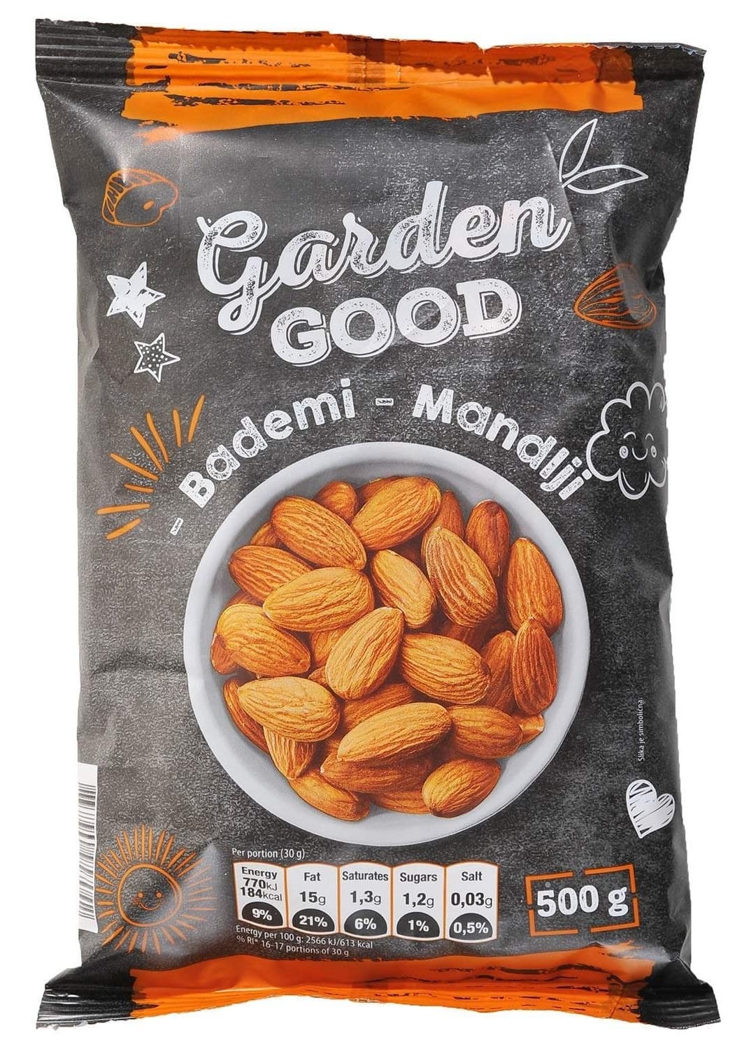 Badem GARDEN  GOOD sirovi 500g-slika