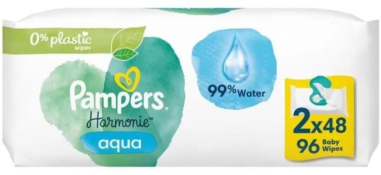 Vlazne maram.Harmonie Pampers Aqua 2x48-slika