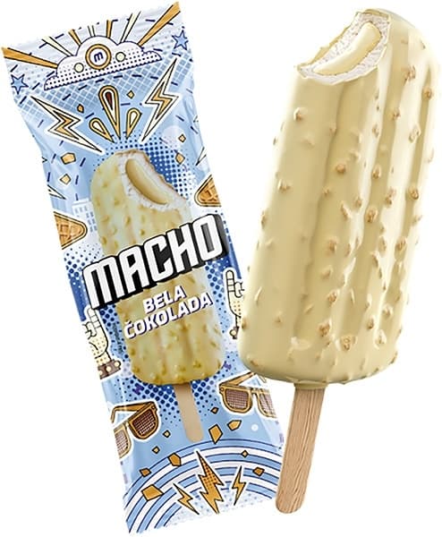 Sladoled MACHO bela čokolada 75ml-slika