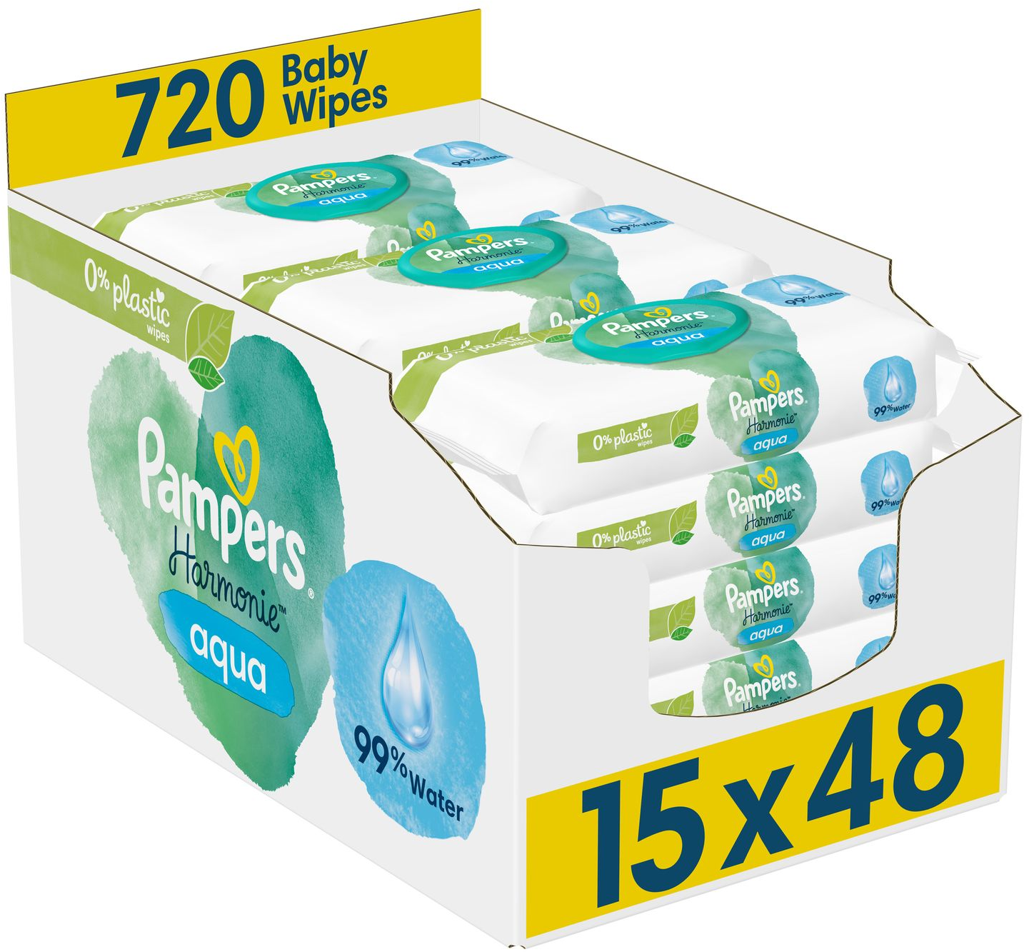 Vlazne maram.Harmonie Pampers Aqua 15X48-slika