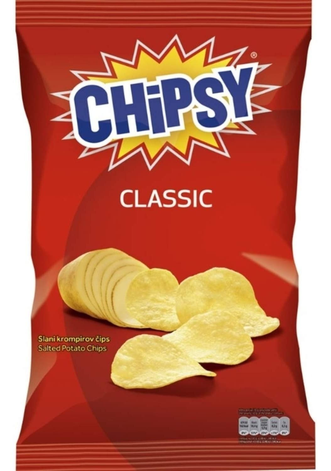 Čips CHIPSY classic slani 210g-slika