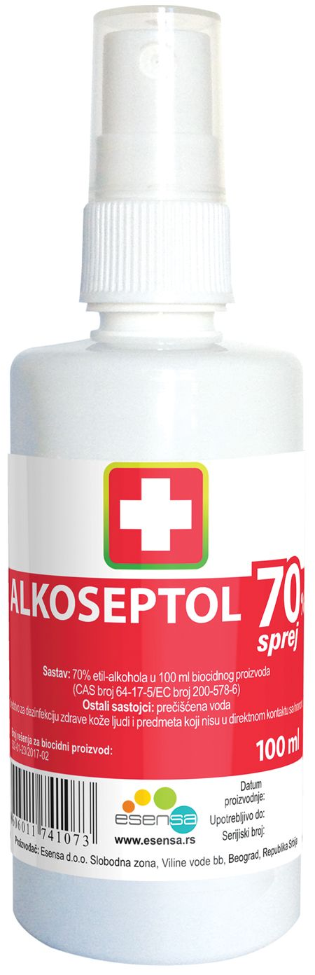 Alkohol ESENSA Alkoseptol sprej 70% 100ml-slika