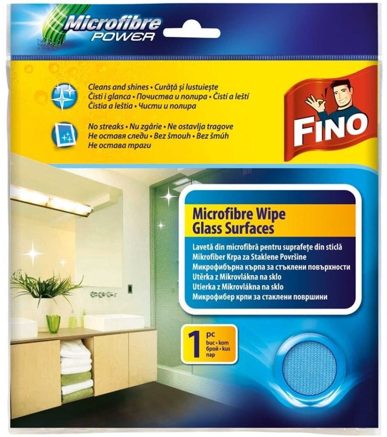FINO mikrofiber krpa za staklo 1kom-slika
