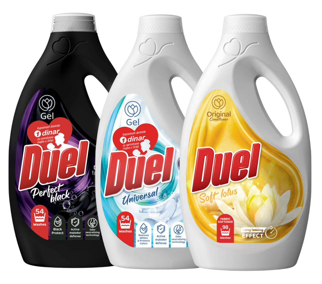 DUEL set tečni deterdžent 3x2,45l-slika