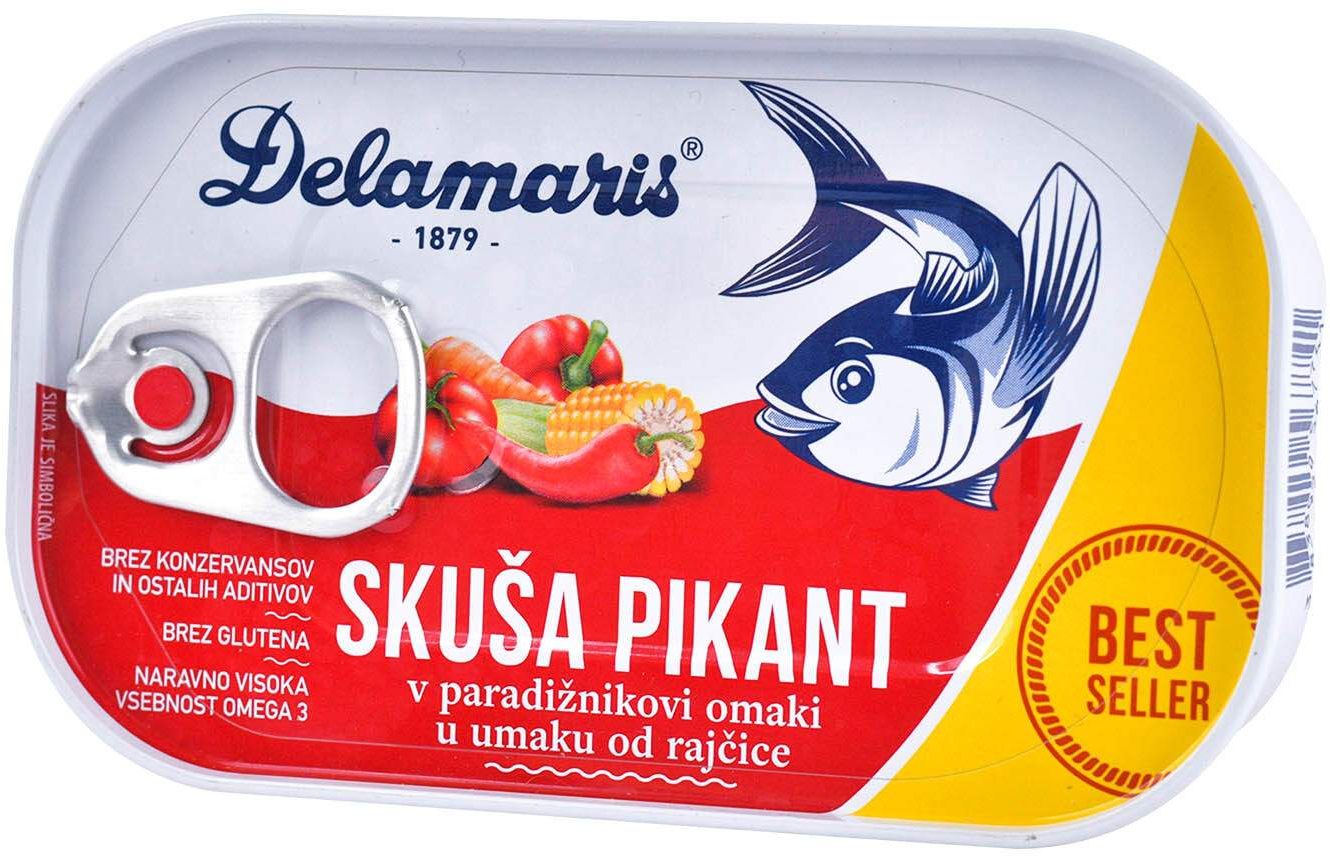 SKUŠA SA POVRĆEM PIKANT 125G DELAMA-slika