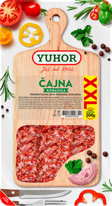 Yuhor čajna kobasica slajs XXL 200g-slika