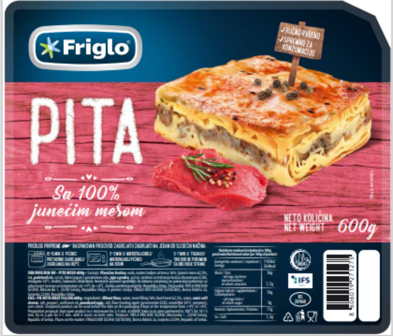 FRIGLO pita sa junećim mesom 600g-slika