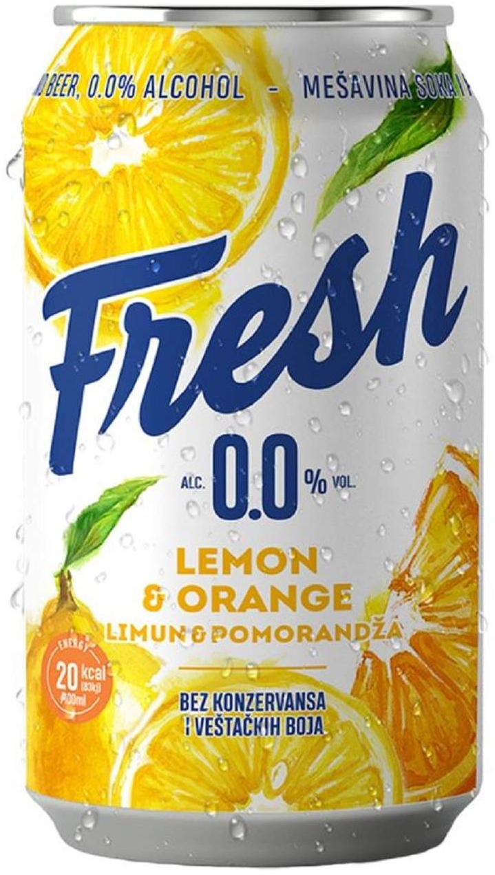 FRESH LIMUN-POMORANDZA 0% 0.33L CAN-slika