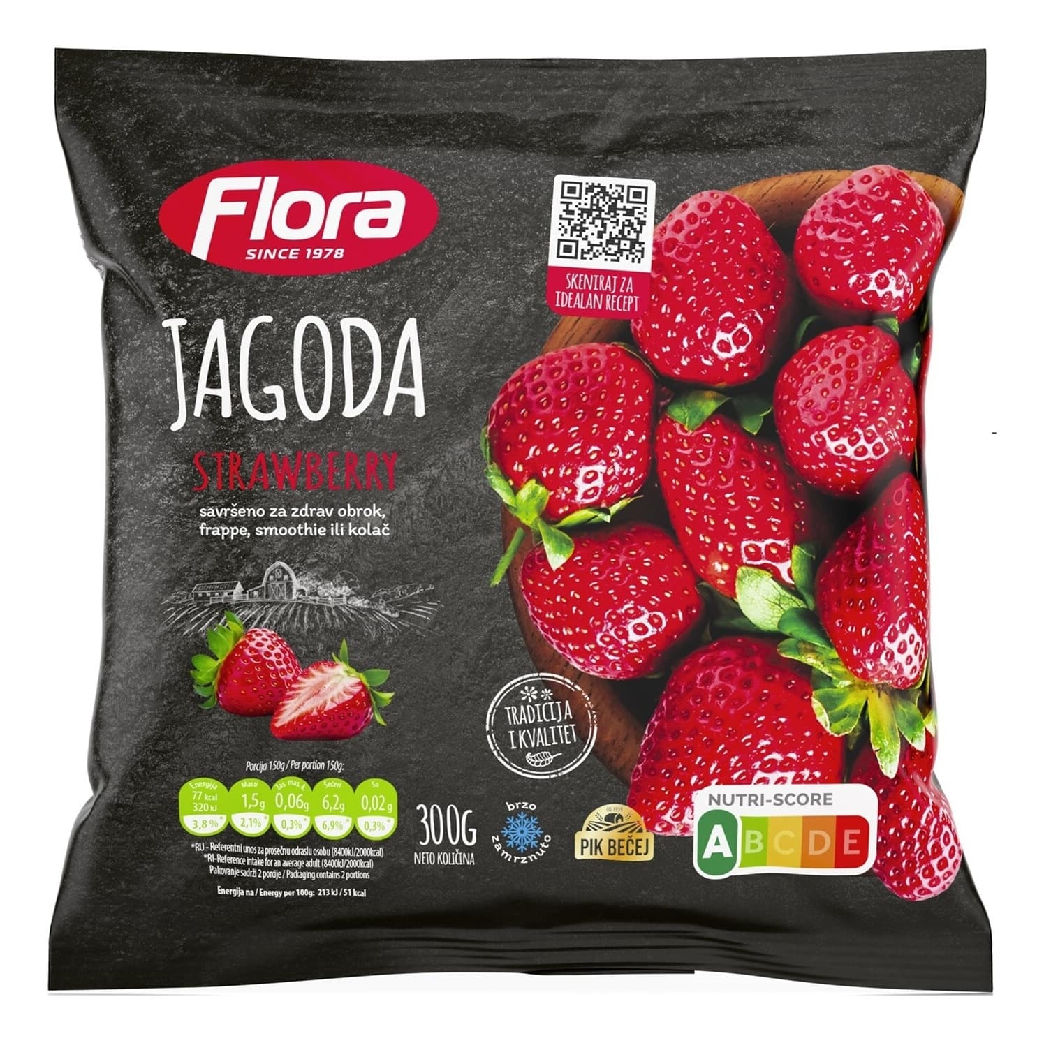 Smrznuta jagoda Flora 300g-slika