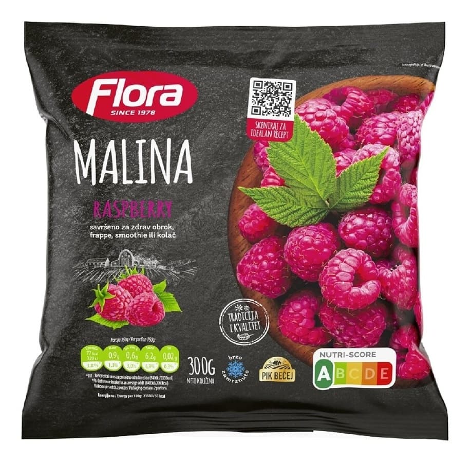 Smrznuta malina Flora 300g-slika