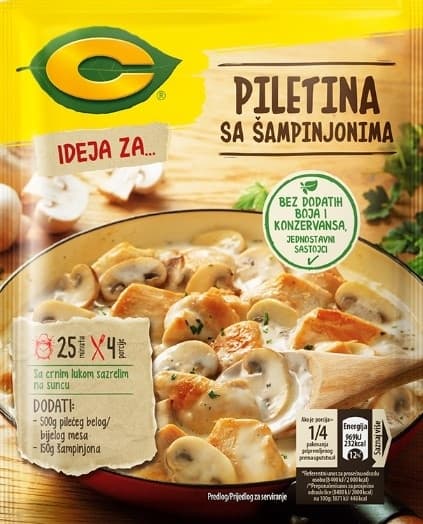 Dodatak C piletina sa šampinjonima 48g-slika
