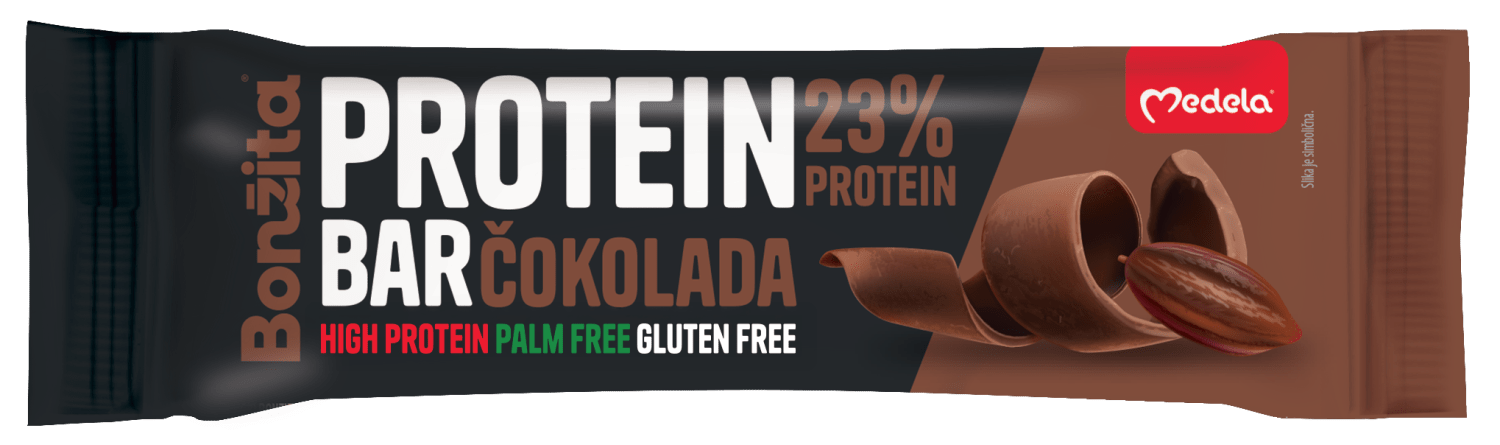 MEDELA Bonžita protein bar čokolada 50g-slika