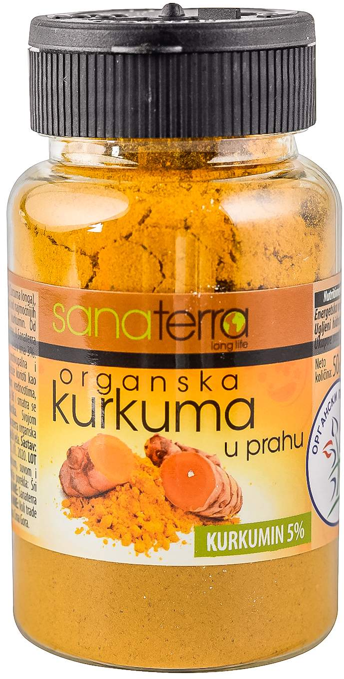 KURKUMA U PRAHU 50G ORG SANATERRA-slika