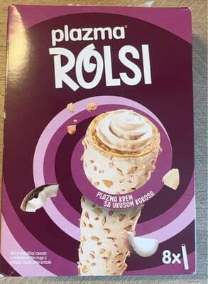 VAFEL ROLSI PLAZMA KOKOS KREM SA MLEČNIM PRELIVOM 130G BAMBI-slika