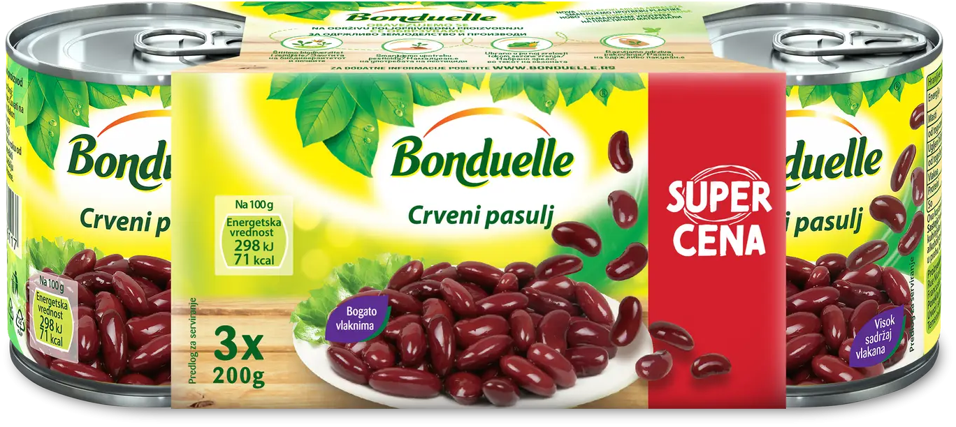 Pasulj Bonduelle multipak 3x200g-slika