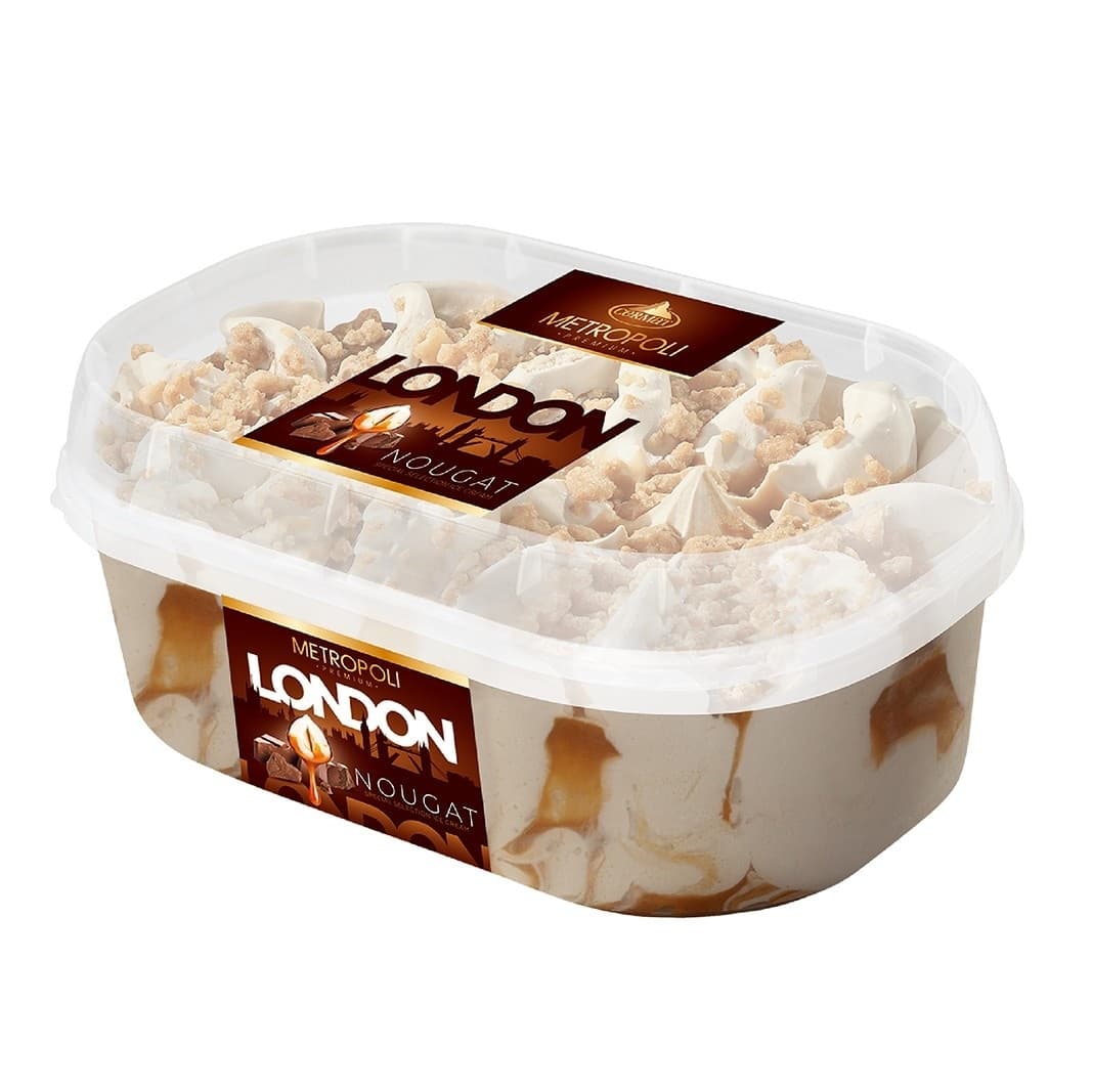 Sladoled CERMAT Metropoli London nougat 1000ml-slika