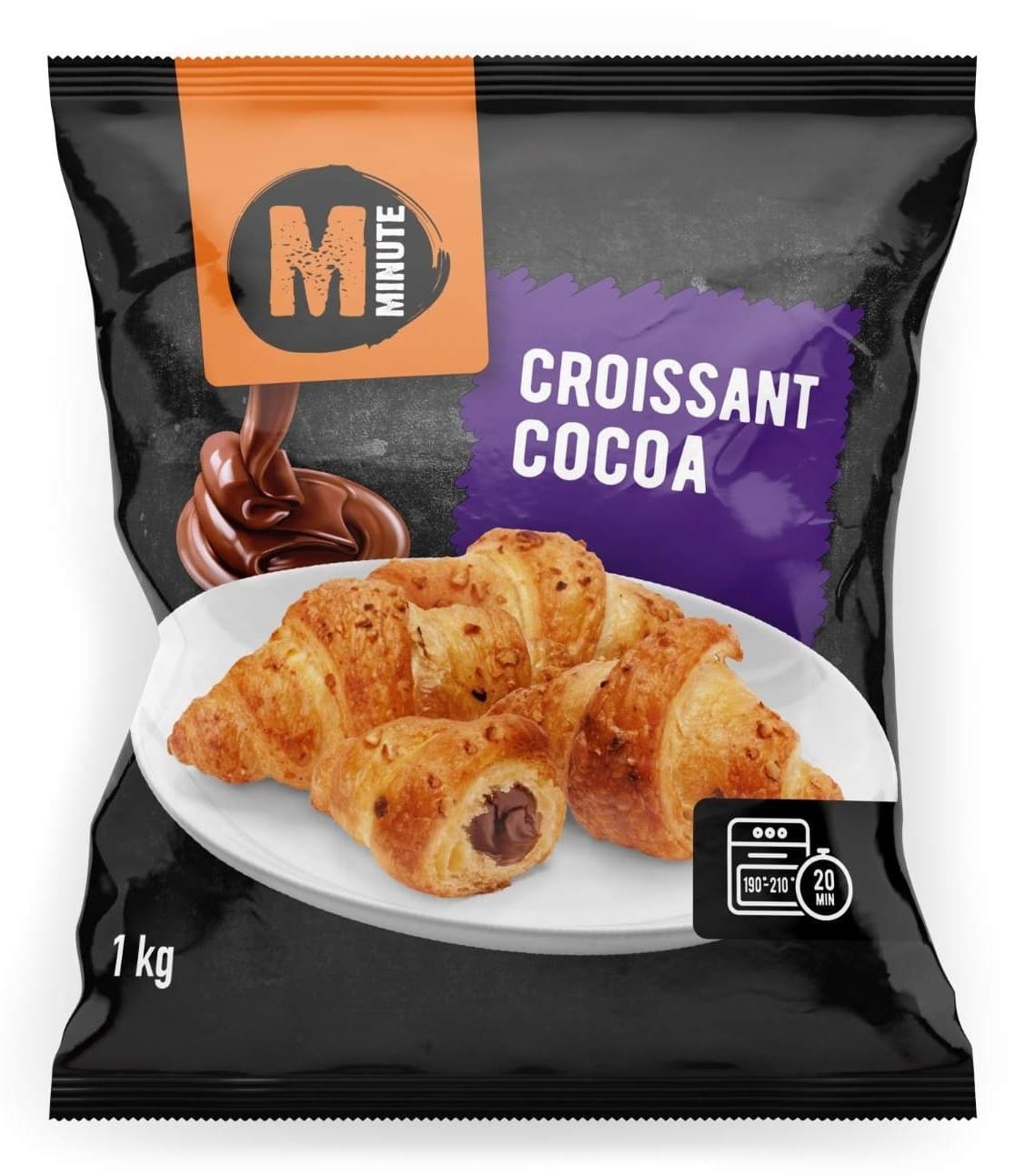 KROASANI SA KAKAO KREMOM 1KG MINUTE-slika