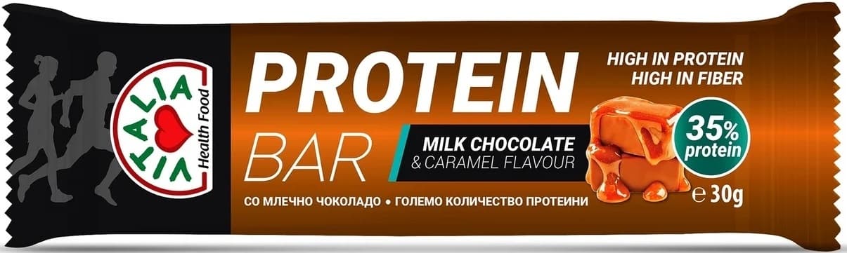 ČOKOLADICA PROTEIN BAR 30G KARAMEL I MLEČNA ČOKOLADA-slika